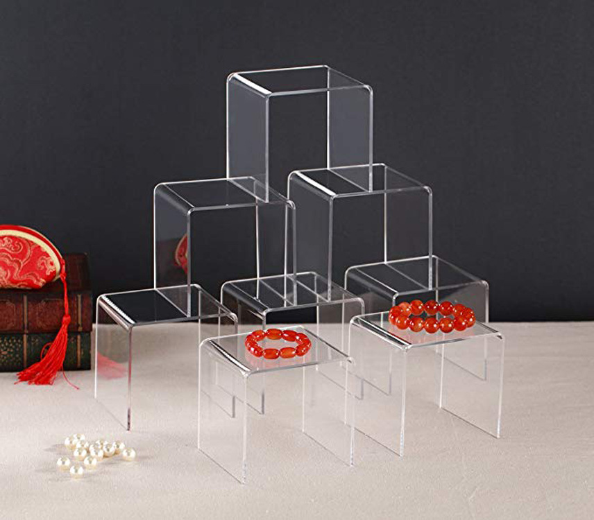 8个装方形亚克力饰品展示架 指甲油鞋子首饰摆放架 cake stand
