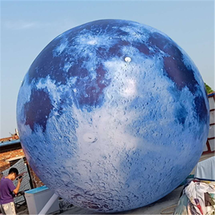 中秋节大型充气月球气模 房地产装饰发光月亮气模 仿真月球模型