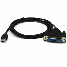 DB25母转USB A公串口线，USB数据线，DB25信号连接线。