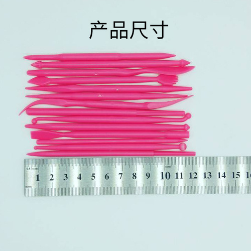 Sugar Craft Cake Carving Tool 14 Pieces Plastic Mini Carving Set Sugar Flower Clay Soft Dough Modeling Clay DIY Making Tool