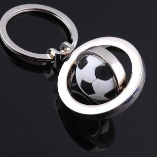 Direct selling football key chain basketball rotatable key chain ornaments Sports promotional souvenirs