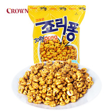 韓國進口CROWN可瑞安克麗安大麥粒膨化74g爆米花粒粗糧小零食