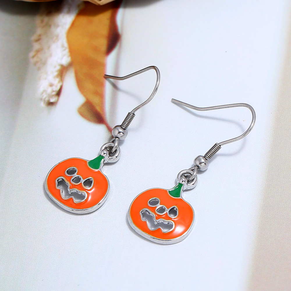 Wholesale Pendientes De Aleación De Calavera De Terror De Halloween 12 Set Nihaojewelry display picture 8