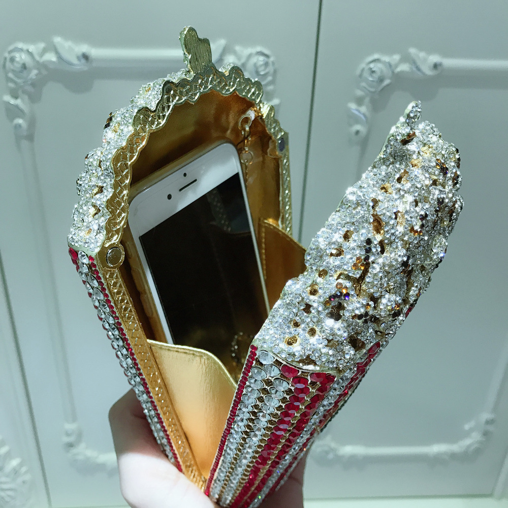 Túi clutch nữ đính kim cương dạ hội Popcorn Clutch — Màu đỏ, Màu xanh lam, Màu đen, Bảy màu chi tiết 33