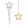 Fashionable universal long earrings from pearl with tassels, European style, wholesale