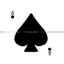 外贸车贴纸Cartoon For Poker Is The Ace Of Spades定.做定.制