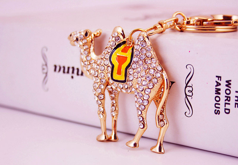 50g Weight Alloy, Metal Material Unisex Gender Red, Yellow Color Cute Diamond Desert Boat Cute Animal Metal Pendant  Keychain 2