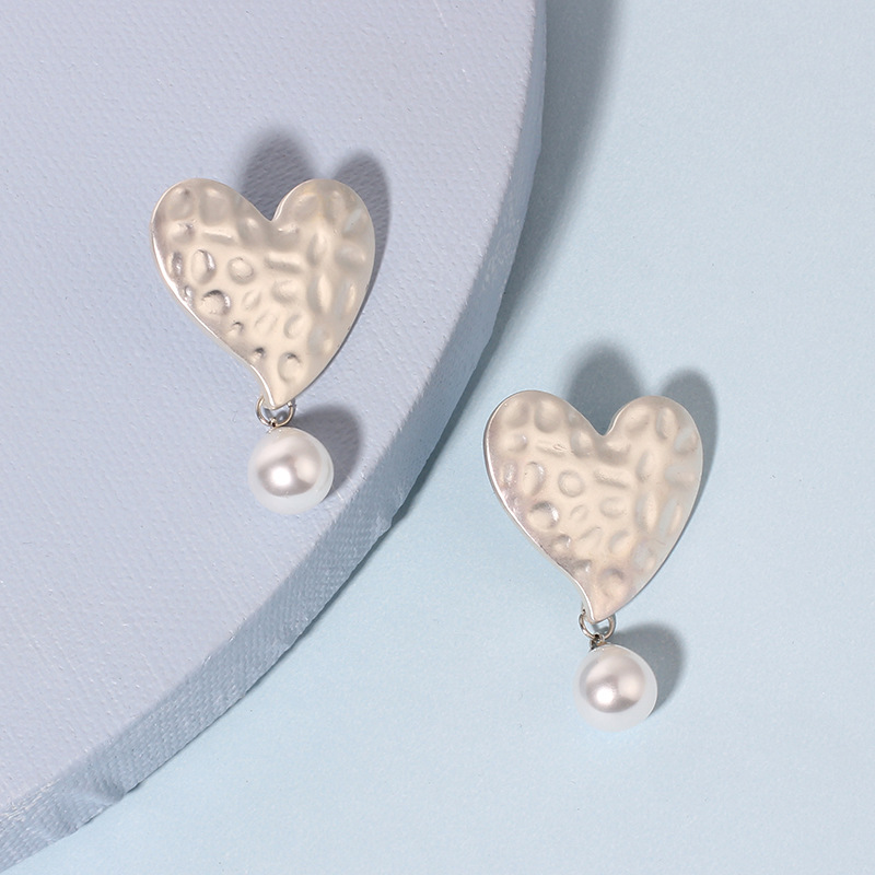 16g Weight Earrings Classification Wedding, Travel Occasion Women'S Gender Original Design Style Gold, Silver Color Fashion New Geometric Love Bohemian Fashion Pearl Earrings For Women 5