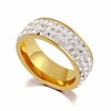 Fashionable wedding ring, accessory stainless steel for beloved, European style, wholesale