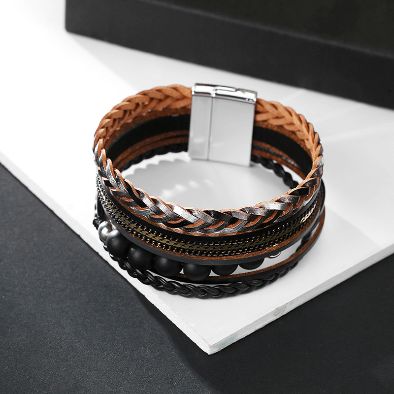 Bohemian Style Multilayer Woven Leather Bracelet