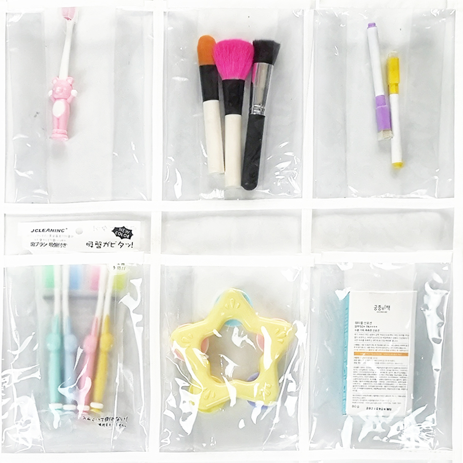 亞馬遜新品 15格透明PVC門後掛袋 雜物 果醬罐 食品零食儲藏掛袋