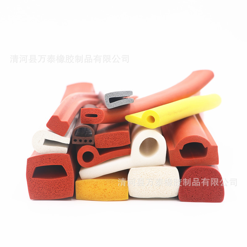 供应 硅胶发泡密封条 彩色硅胶密封条 耐高温硅胶条