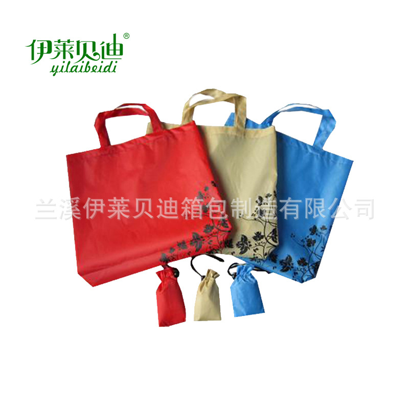 批发束口拉绳折叠袋 抽绳购物袋 礼品促销收纳袋厂家定做logo