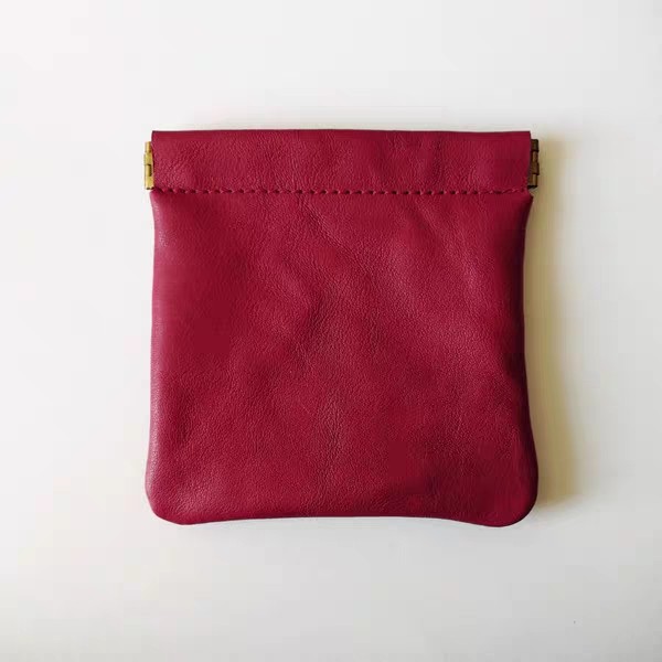 Sheepskin coin purse Spring steel Exit The original single- cowhide Female bag wallet factory Production Japan Europe and America