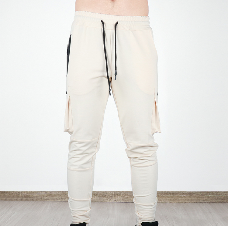 Spring and Autumn casual youth straight leg multi pocket camouflage pants, men's zippered small ankle sports pants_voghion.com