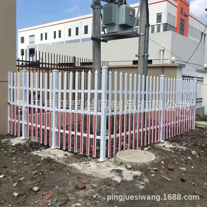 电力变压器围栏 pvc塑钢防护围栏 公园草坪栏杆绿化地花池栏杆