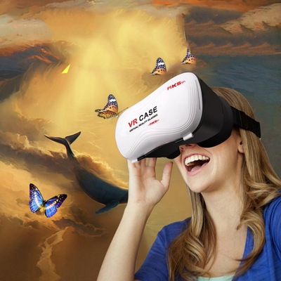 现货 VR case 5代3D现实虚拟VR眼镜 头戴式智能私人眼镜 一件代发|ru