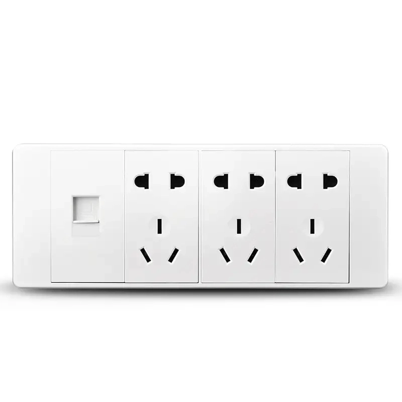 86 встроенный один открытый один контролируемый пять -отверстий USB панель переключателя темная установка 5 -отверстий белый домашний настенный выключатель оптом