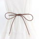 Women's lengthened decorative waist chain dress tie bow woven thin belt Korean version of Joker pu waist rope a generation of hair