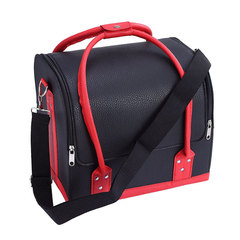 Wholesale Factory Handheld Crossbody Makeup Box Double Opening Multi-layer Double Opening Nail Art and Micropigmentation Tool Box PU Makeup Bag