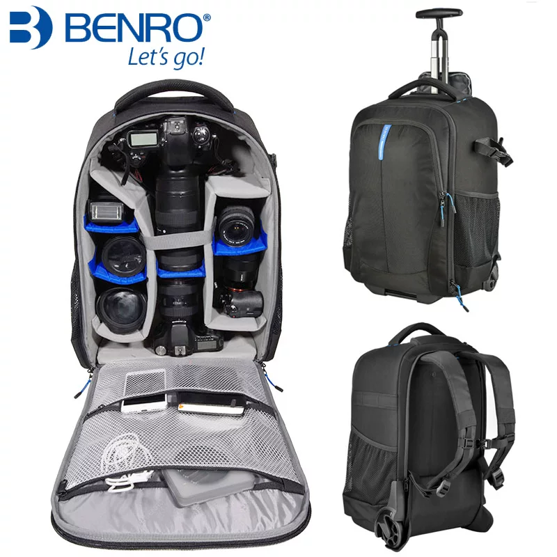 Camera bag for hiking, capacious suitcase, worn on the shoulder
