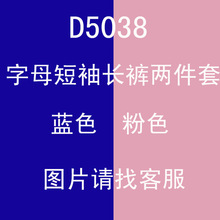 D5038  ebay 独立站 欧美外贸女装爆款 时尚休闲短袖长裤套装两色