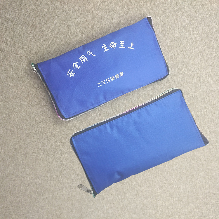 Folding handheld waterproof nylon shopping bag with zipper