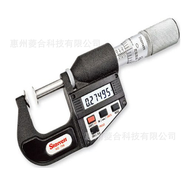 STARRETT美国施泰力756系列盘式外径千分尺0-1"/0-25MM