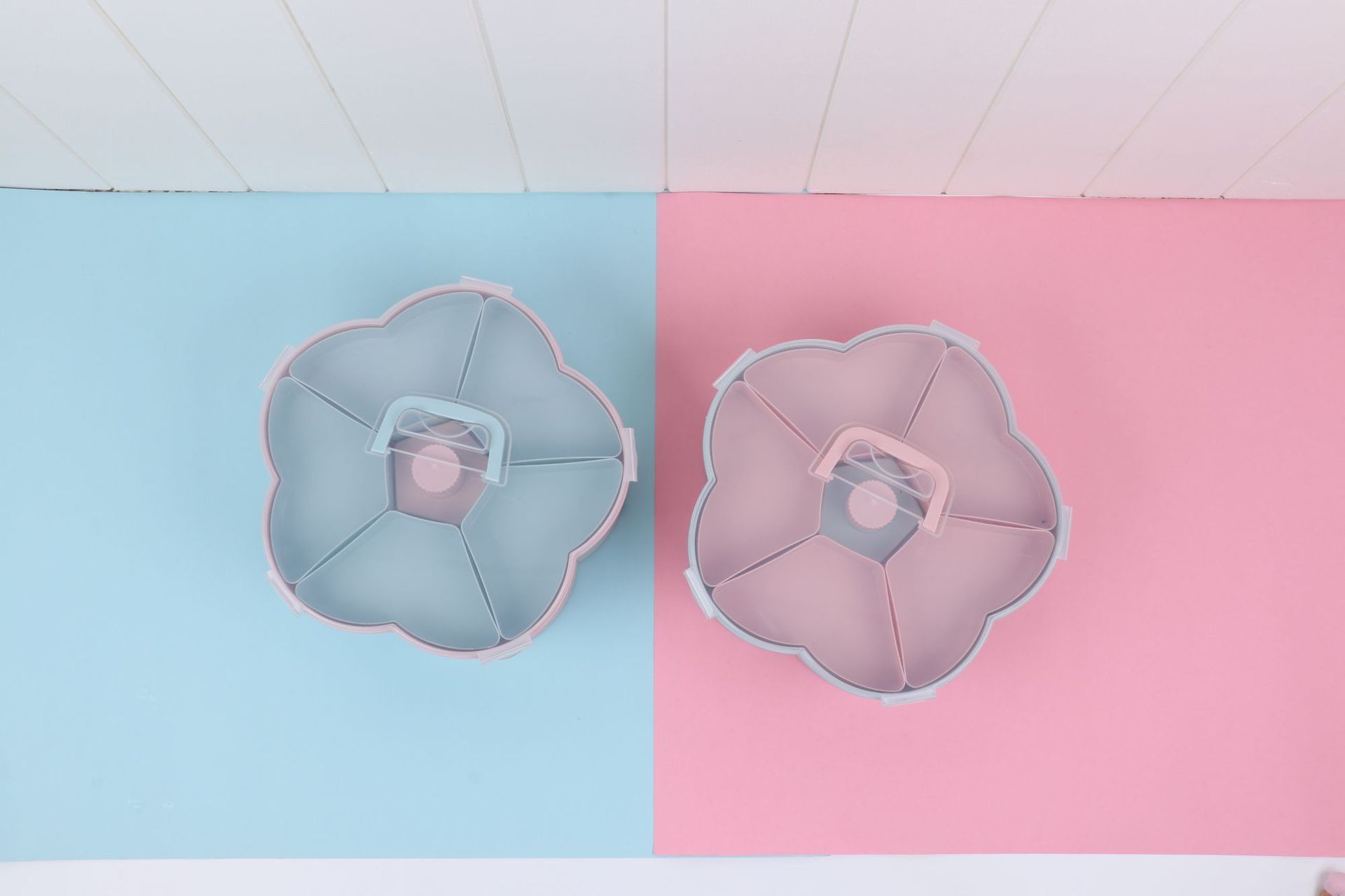 European style originality multi-function rotate Candy Dry Fruits Sugar Box With cover household Snack tray