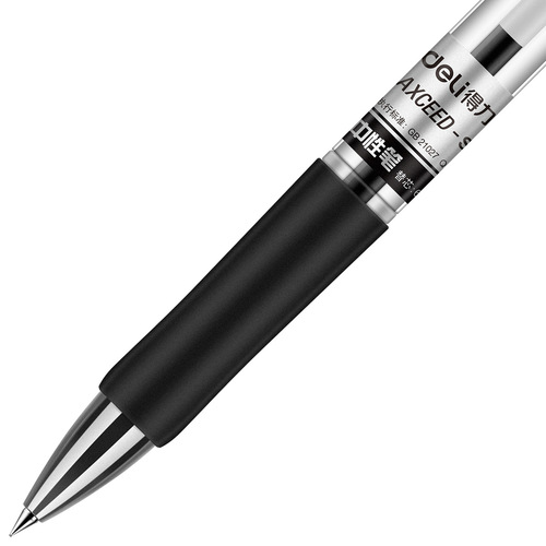 Deli S01 black/blue/red press gel pen signature pen water pen 0.5mm office study supplies