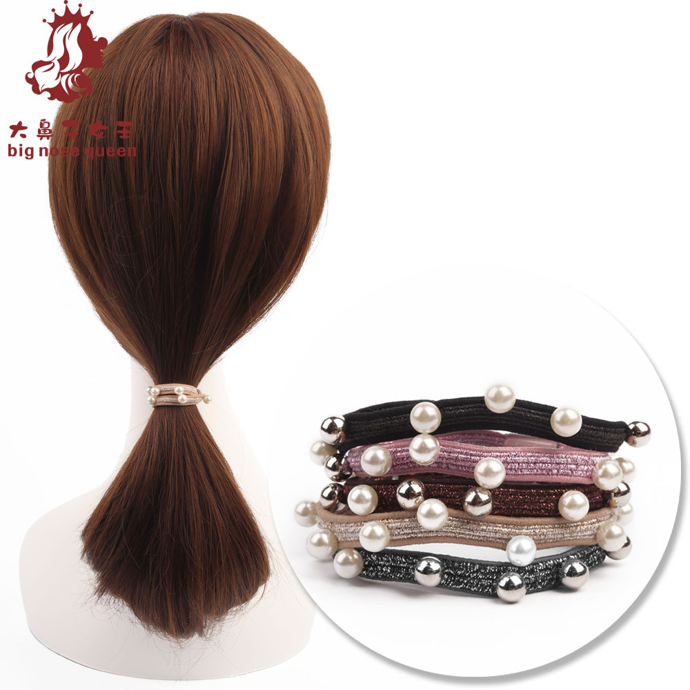 originality new pattern Pearl Hair band Hair rope colour Purl High elasticity rubber string Tousheng Hairdressing Hairpin Jewelry