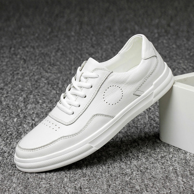 男士休闲鞋秋季男潮鞋男士运动休闲鞋小白鞋百搭板鞋真皮皮鞋男