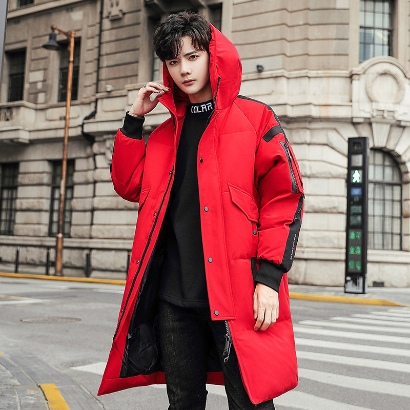 2019 winter leisure time Hooded Down Jackets Duck man Mid length version outdoors Down Jackets Self cultivation coat