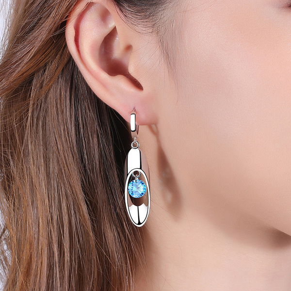 Copper elegant long earrings with tassels drop-shaped