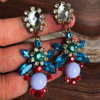 Crystal, earrings, resin, accessory, European style, wholesale