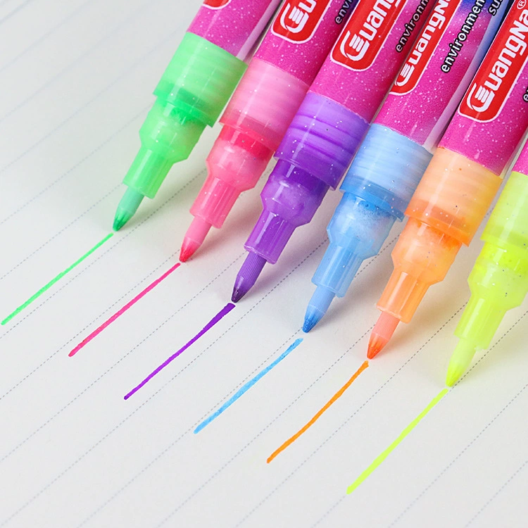 Guangna S740 костюм 0,7 мм размер ручки золотой порошок блестящий маркер вспышка цветной Штрих маркер для рисования