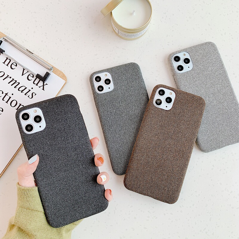 Luo Qi cloth for Apple iPhone 12Pro/Max sea sand pattern 11/X/XS Max Cotton mobile phone case XR