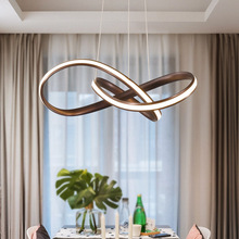 跨境 創意led餐廳吊燈現代簡約個性藝術北歐鋁材卧室書房吧台燈具
