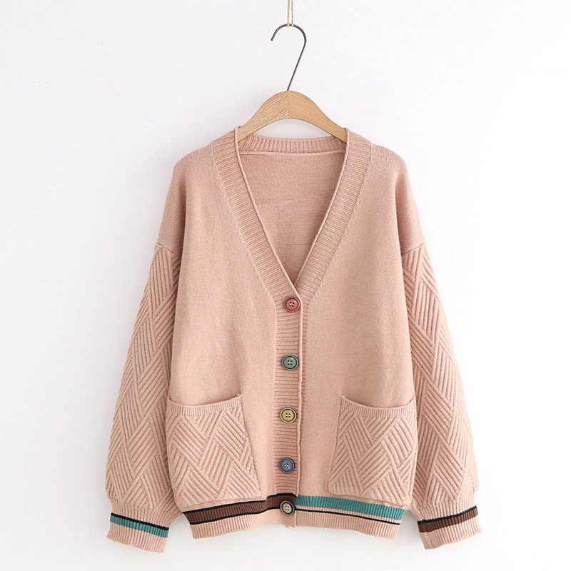 single-breasted pocket long-sleeved knitted cardigan nihaostyles clothing wholesale NSSX89221