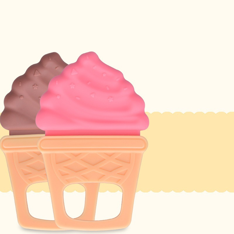 2020新品创意硅胶牙胶冰淇淋婴儿牙胶宝宝磨牙棒硅胶磨牙咬牙棒