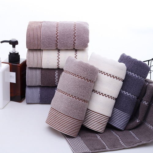 Pure cotton towel adult face home use thick daily necessities water pattern pure cotton 32-ply towel logo
