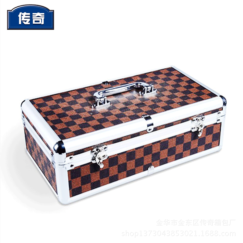 铝合金42号麻将箱娱乐棋牌箱多功能便携手提工具箱手提麻将箱