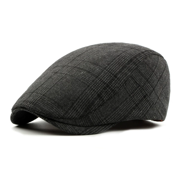 Hidden buckle-black and gray plaid