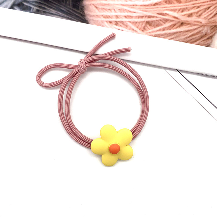 Korean new flower elastic hair rope cute ball meatball hair ring hair accessoriespicture5