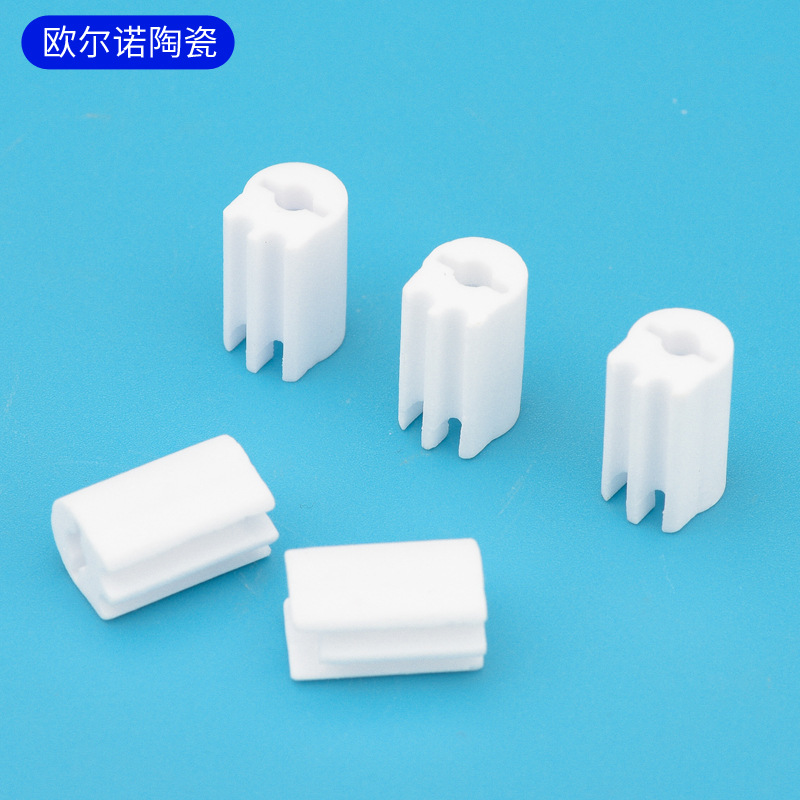 批发精密特种陶瓷配件 绝缘电子氧化铝陶瓷管 高频纺织异型陶瓷座