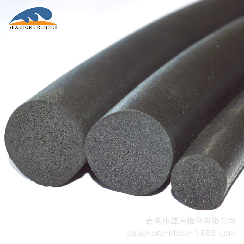 EPDM三元乙丙橡胶发泡密封条 圆形海绵发泡条 黑色发泡圆棒圆条