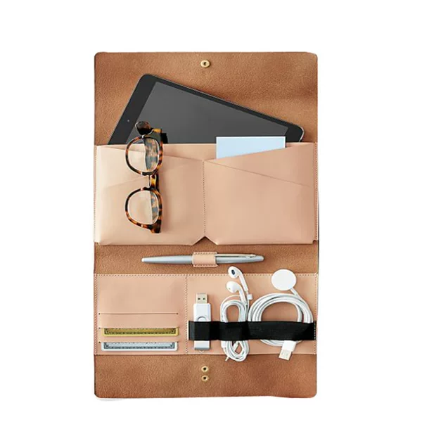 Laptop leather case leather bag 13 inch computer liner bag PU leather multifunctional folding briefcase