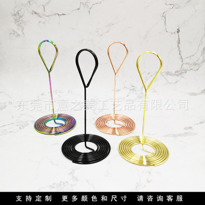 金属水滴便签夹留言夹创意桌面相片夹餐桌名片夹装饰摆件厂家现货