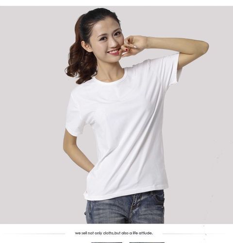 200g round neck double-sided brushed milk silk modal t-shirt sublimation summer T advertising shirt wholesale solid color t-shirt