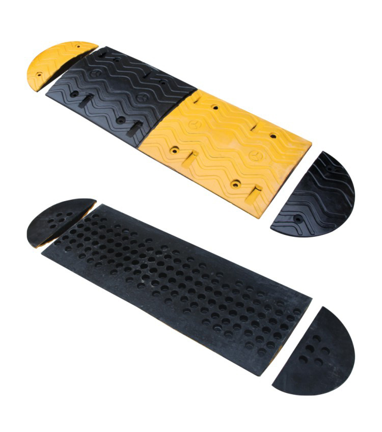 价格超低 橡胶波浪形35mm减速带 减速板 减速垫 缓冲带 限速路拱